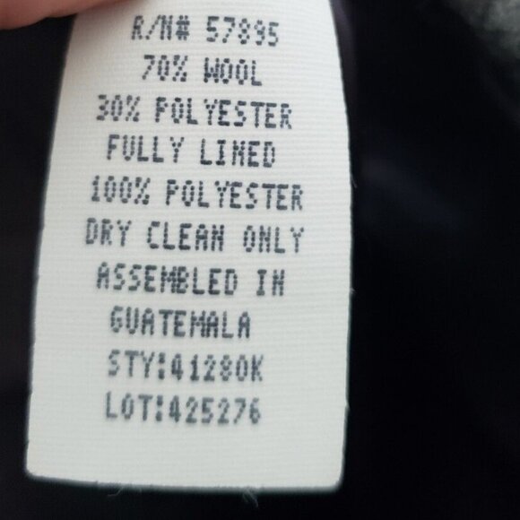 Requirements Womens 12 Jacket Long Sleeve Full Zip Gray Hooded Wool Blend Lined - Picture 7 of 7